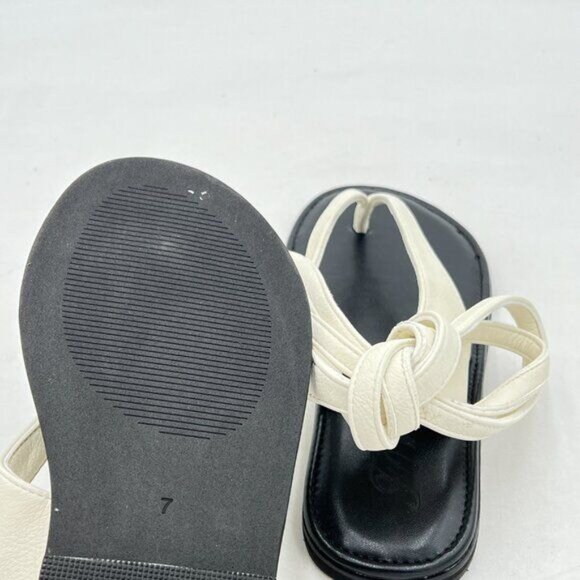 FOWT Women Split Round Toe Sandals Lace up Strappy Flats Casual Summer White - Picture 6 of 8